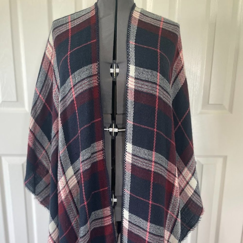 Torrid Plaid Woven Blanket Shawl